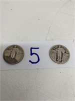 2 Standing Liberty Quarters 1930 P &date unknown