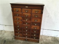 Amazing Antique 24 Drawer File Cabinet