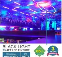 Barrina UV LED Blacklight Bar T5 22W 4FT 4 pack