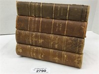 4 pcs. 1850's Harper's Magazine Volumes
