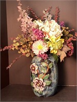 Floral arrangement - high releif design vase