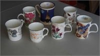 7 porcelain mugs