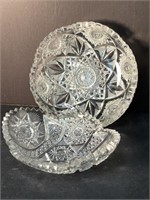 Cut Crystal bowl/dishes - a few chips on the saw
