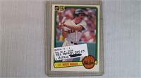 1983 Donruss Wade Boggs Red Sox Rookie Card