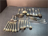 Assorted Silverplate and metal flatware
