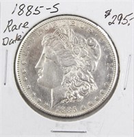 1885-S Morgan Silver Dollar Coin Rare Date