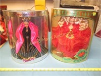 2pc Happy Holiday Barbie Special Edition