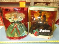 2pc Special Edition Holiday Barbie Dolls