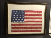 46 Star on Silk  - USA  flag framed - Research thi