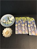 3 D Dove plate, German bowl & Plate holders
