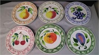 Italian Plates Cplorful Fruit lot of 10