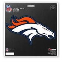 NFL Denver Broncos Die Cut Metallic Sticker