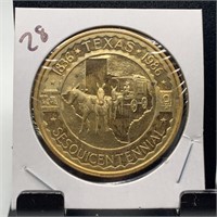 TEXAS SESQUICENTENNIAL COIN STERLING SILVER PROOF