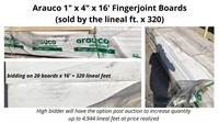 Arauco 1"x4"x16' Fingerjoint Boards
(sold by the l