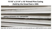 11/16"x2-1/4"x16' Primed Pine Casing
(Sold by lf x