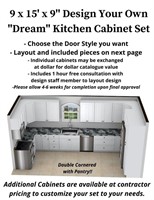 Kitchen Cabinets Customized - 9' x 15' x 9' - 19pc