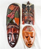 (3) TRIBAL MASK COLLECTION