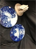 Religious Plates And Statue Assortment