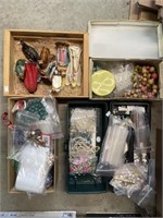 Nativity Figurines, Assorted Beads, Jewelry And
