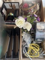 Desk Organizer, Cds, Basket Assorted Items
