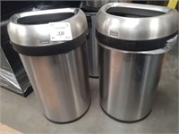 2 Stainless Steel Trash Cans