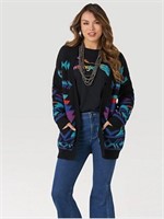 WRANGLER SOUTHWESTERN PRINT CARDIGAN- M