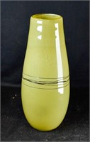15'' Tall Green Art Glass vase