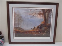 Art, Nat Wild Turkey Fed 1st Display, 34 x 29 1/2