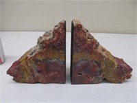 Pair of Arizona petrified wood bookends