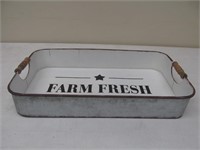 Farm Fresh tray, galvanized