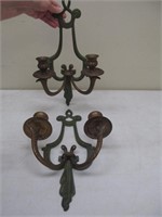 Pair of candle wall sconces