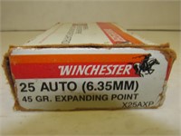 Winchester 25 Auto 45 gr  20 rounds