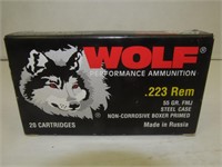 Wolf 223 Rem 55 gr FMJ, 20 rounds