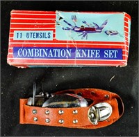 Camping 11 Utensils combination knife set w/Box