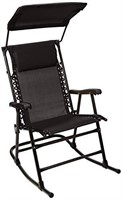 New  Foldable Rocking Chair with Canopy - Black