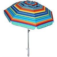 New AMMSUN 6.5ft Portable Beach Patio Umbrella wit
