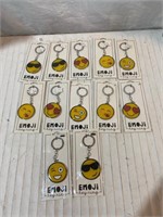 (12Pk DIFFERENT EMOJIS ) Emoji Key Ring