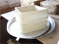 Stainless trays and Trash can inserts