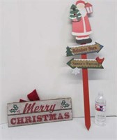 Lot of 2 Christmas Signs