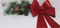 Christmas Decor Branch and Large Bow