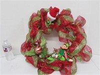 18" Christmas Wreath w/ Elf