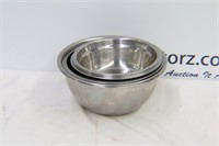 7 STAINLESS STEEL BOWLS LOT