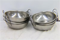 6 STAINLESS STEEL BOWLS LOT