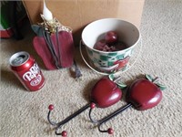 Metal Apple Bucket, Apple Light, Hooks, etc