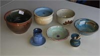 Small pieces of handmade pottery 10 pieces