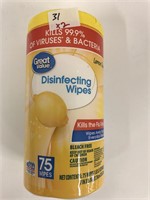 (2x Bid) New Great Value Disinfecting Wipes