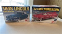 New in Box. Two Model Kits. 1948 Lincoln