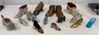 Lot of pin cushions and shoes