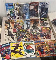 Box of DC and Marvel comic books