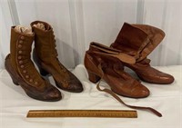 2 pairs ladies Victorian boots